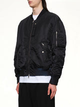 Dyed Bomber Jacket in Black