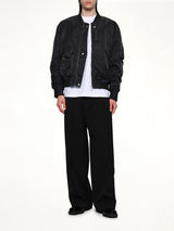 Dyed Bomber Jacket in Black