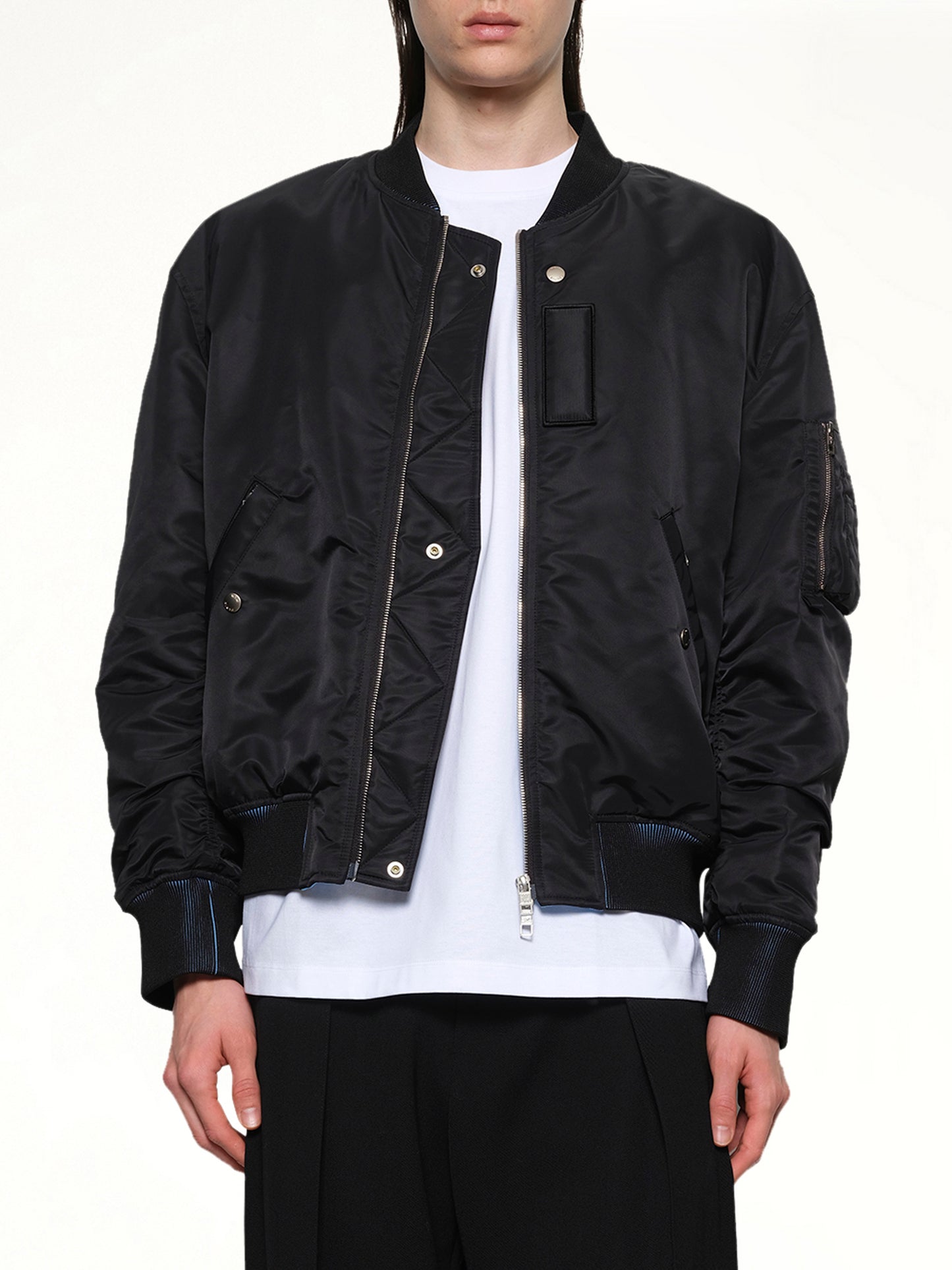 Dyed Bomber Jacket in Black