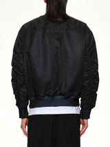 Dyed Bomber Jacket in Black