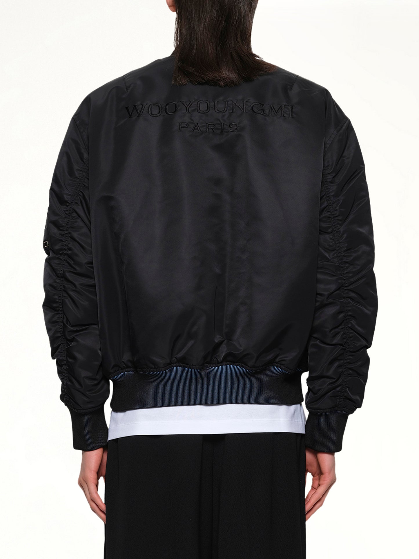 Dyed Bomber Jacket in Black
