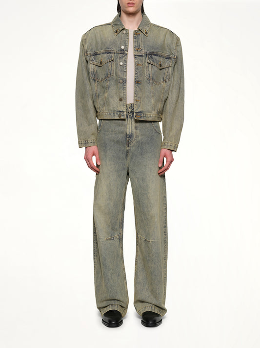 Shrunken Denim Jacket in Sufacewave