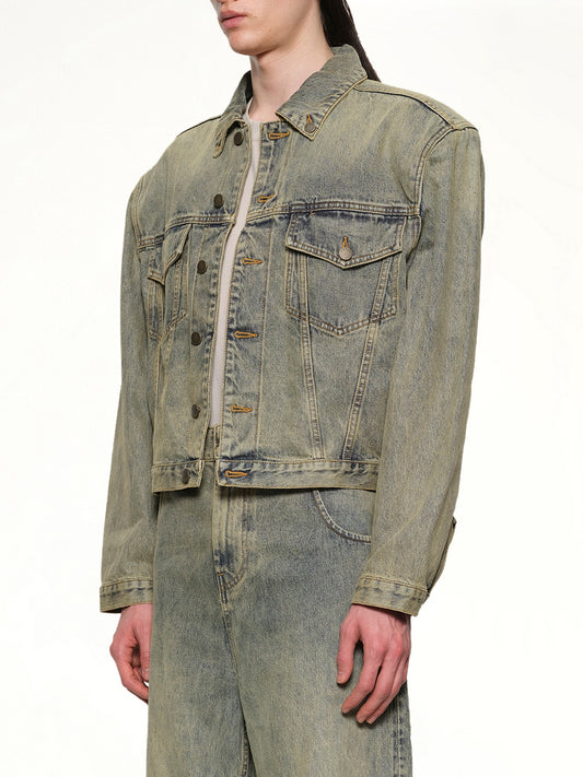 Shrunken Denim Jacket in Sufacewave