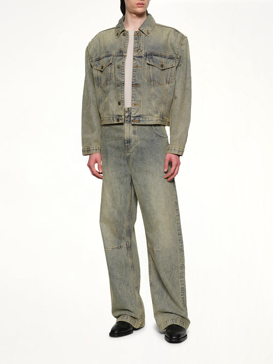 Shrunken Denim Jacket in Sufacewave