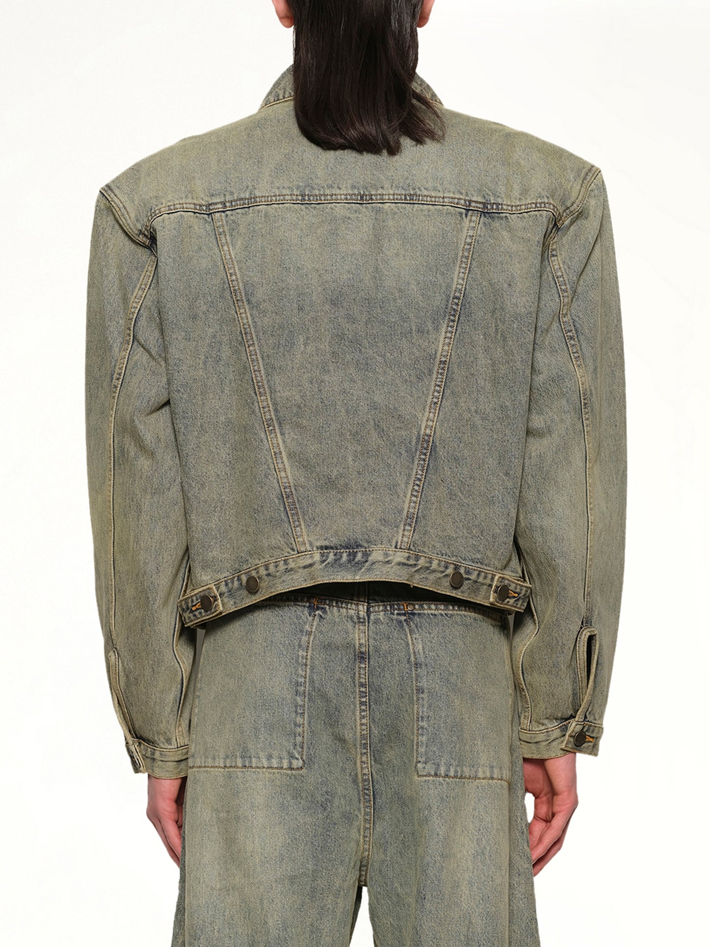 Shrunken Denim Jacket in Sufacewave