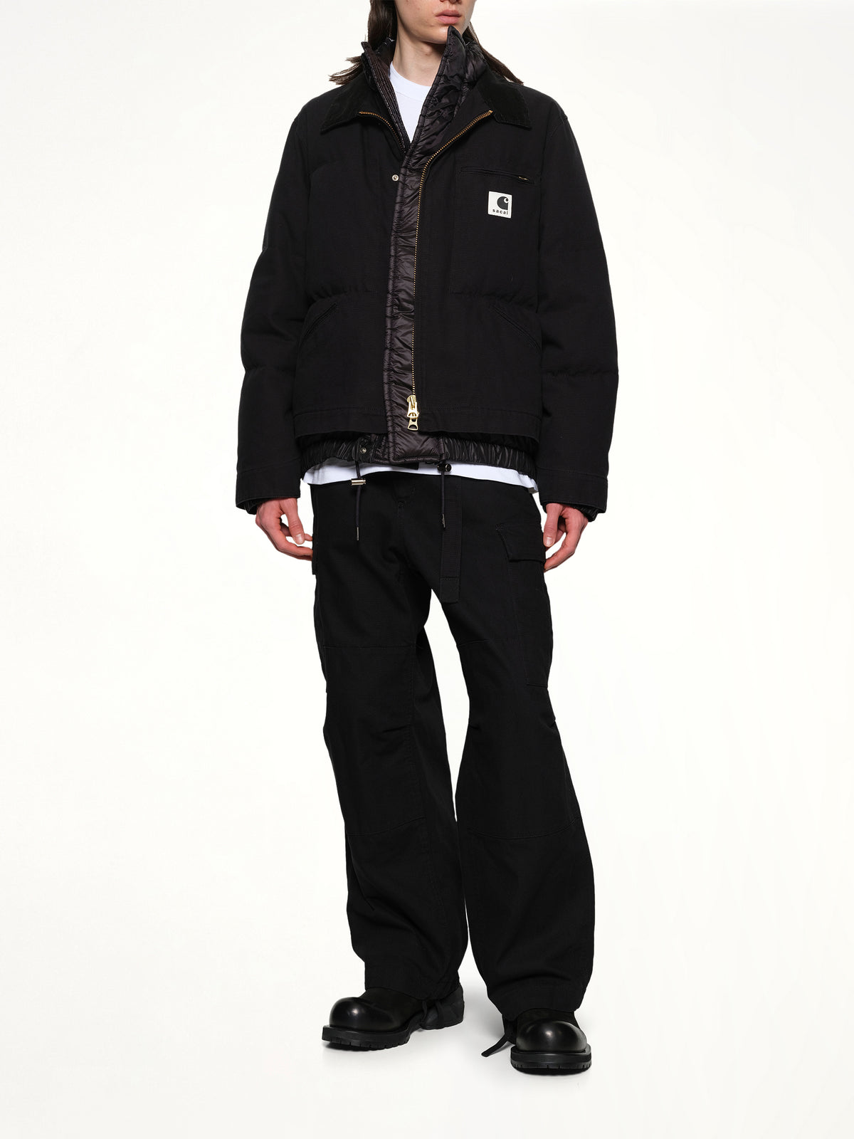 Carhartt WIP Washed Duck Puffer Jacket in Black