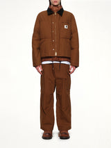 Carhartt WIP Washed Duck Puffer Jacket in Dark Beige