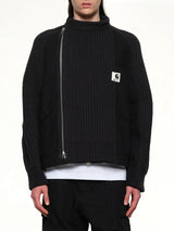Carhartt WIP Washed Duck x Wool Knit Blouson in Black