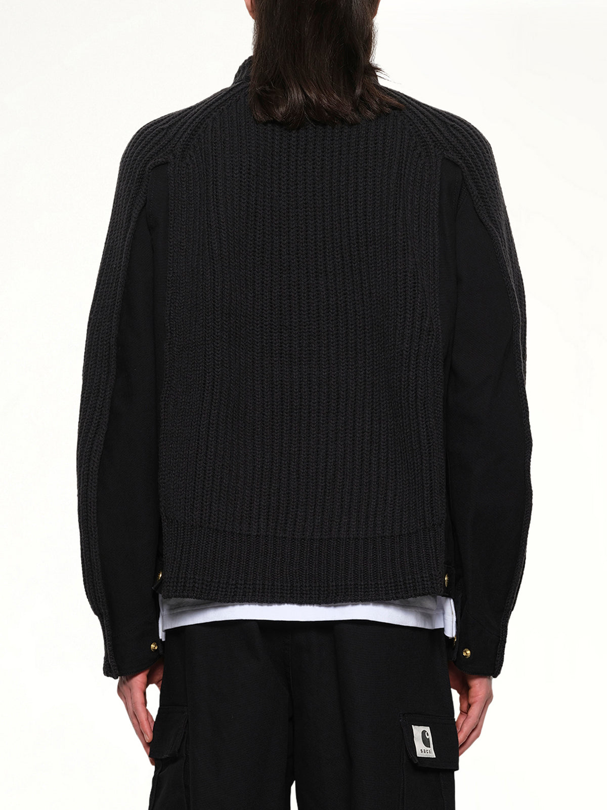 Carhartt WIP Washed Duck x Wool Knit Blouson in Black