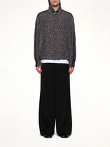 Tweed Track Jacket in Blue