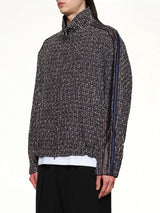 Tweed Track Jacket in Blue