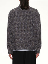 Tweed Track Jacket in Blue