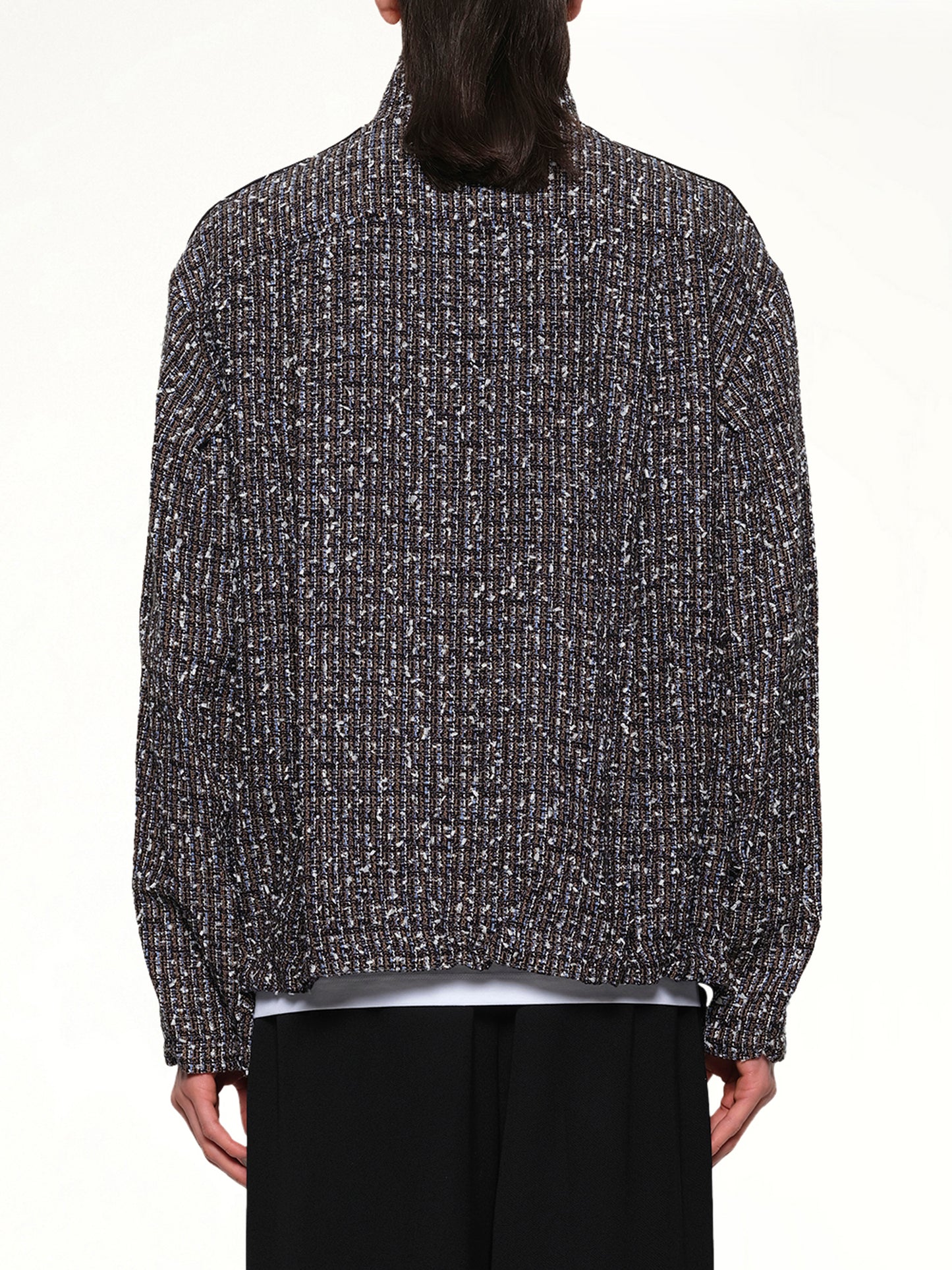 Tweed Track Jacket in Blue