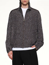 Tweed Track Jacket in Blue