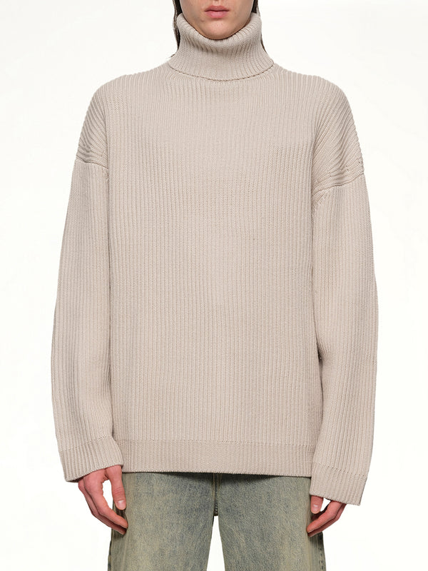 Chunky Turtleneck in Beige