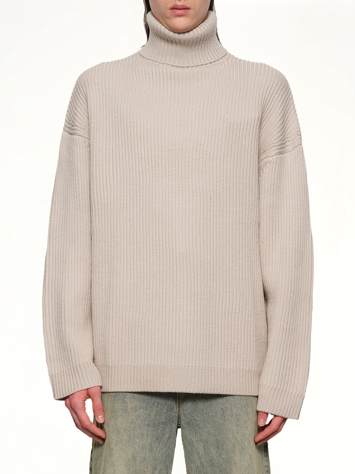 Chunky Turtleneck in Beige