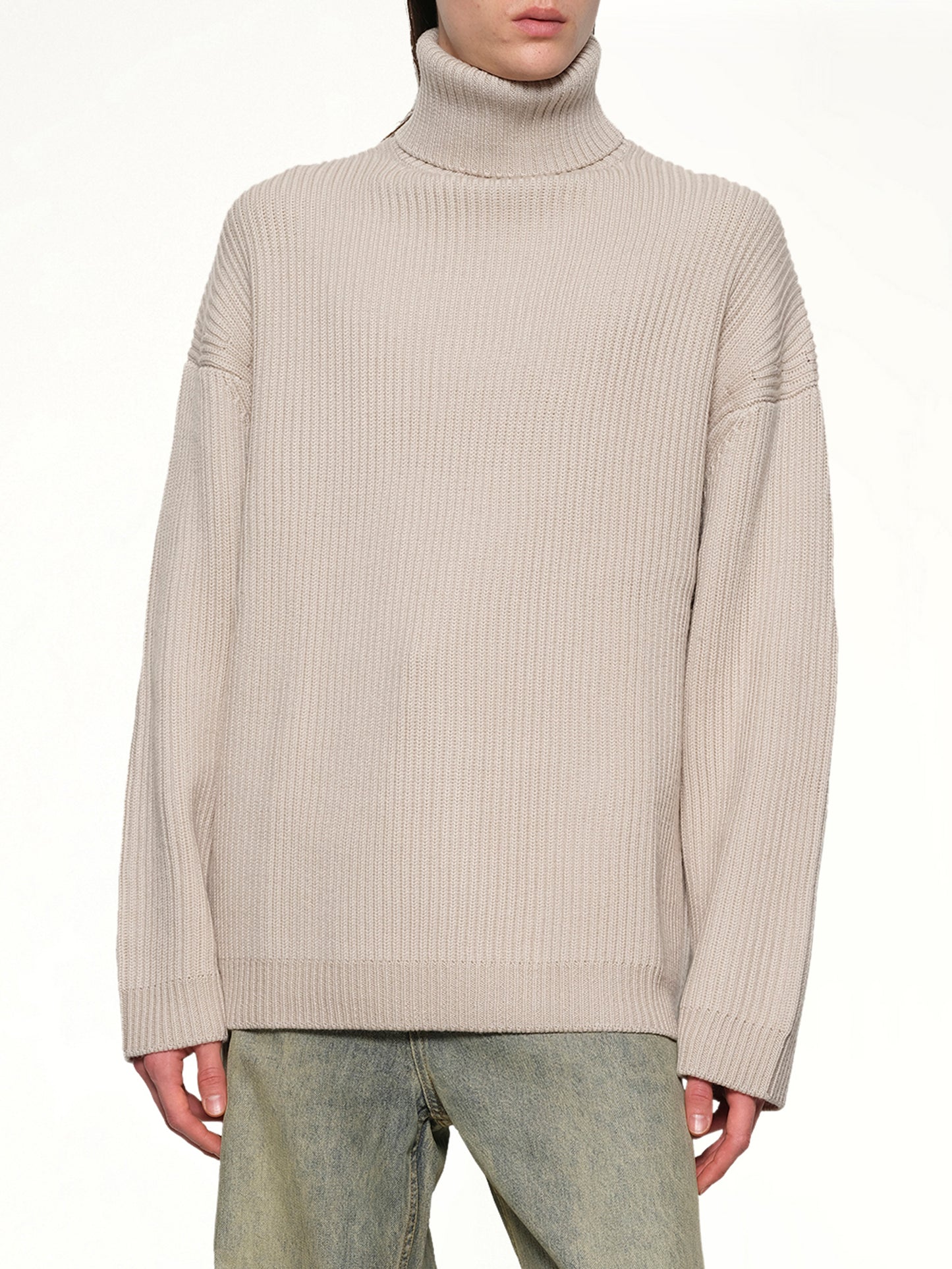 Chunky Turtleneck in Beige