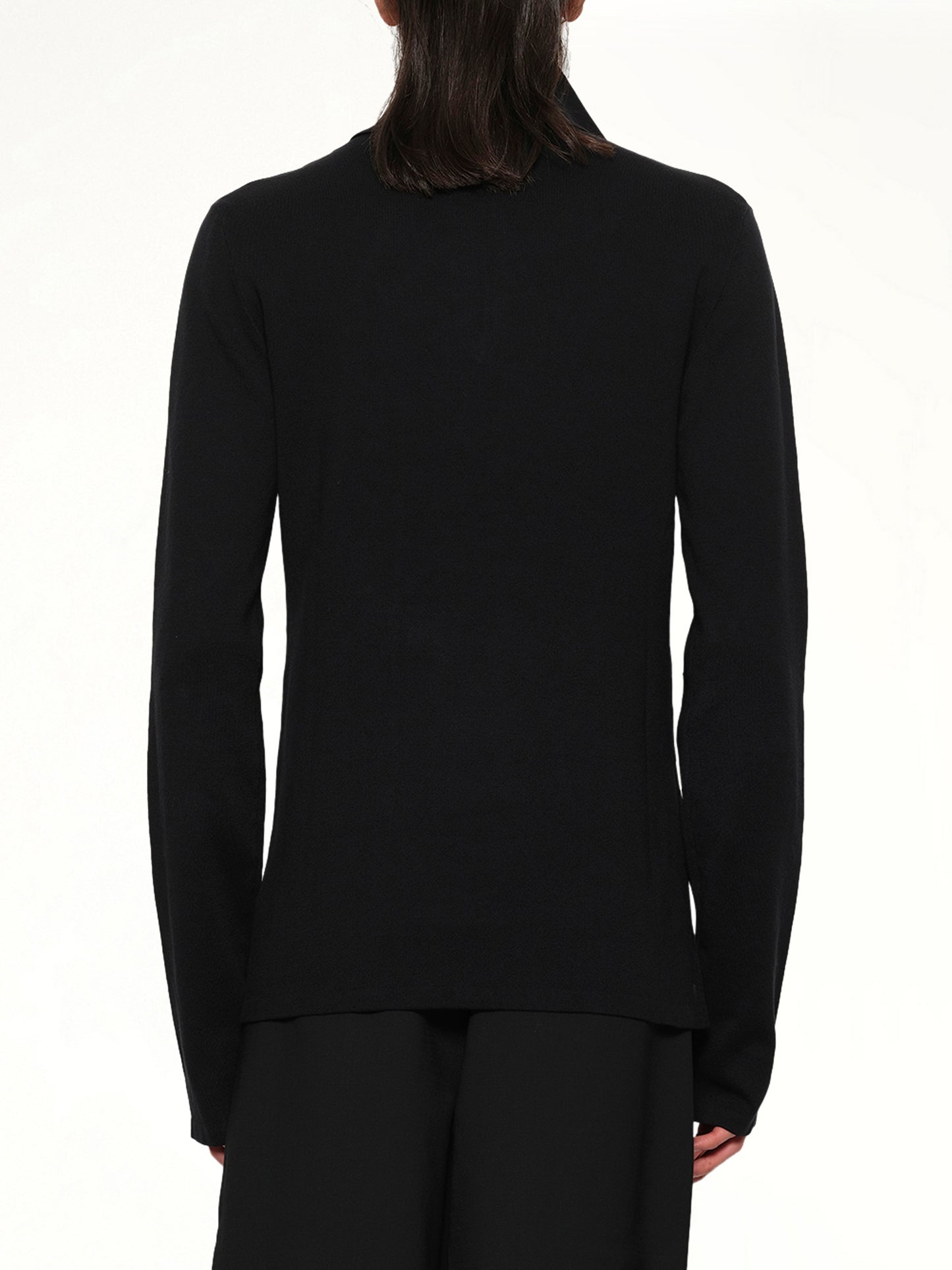 Zip Up Turtle Neck in Black