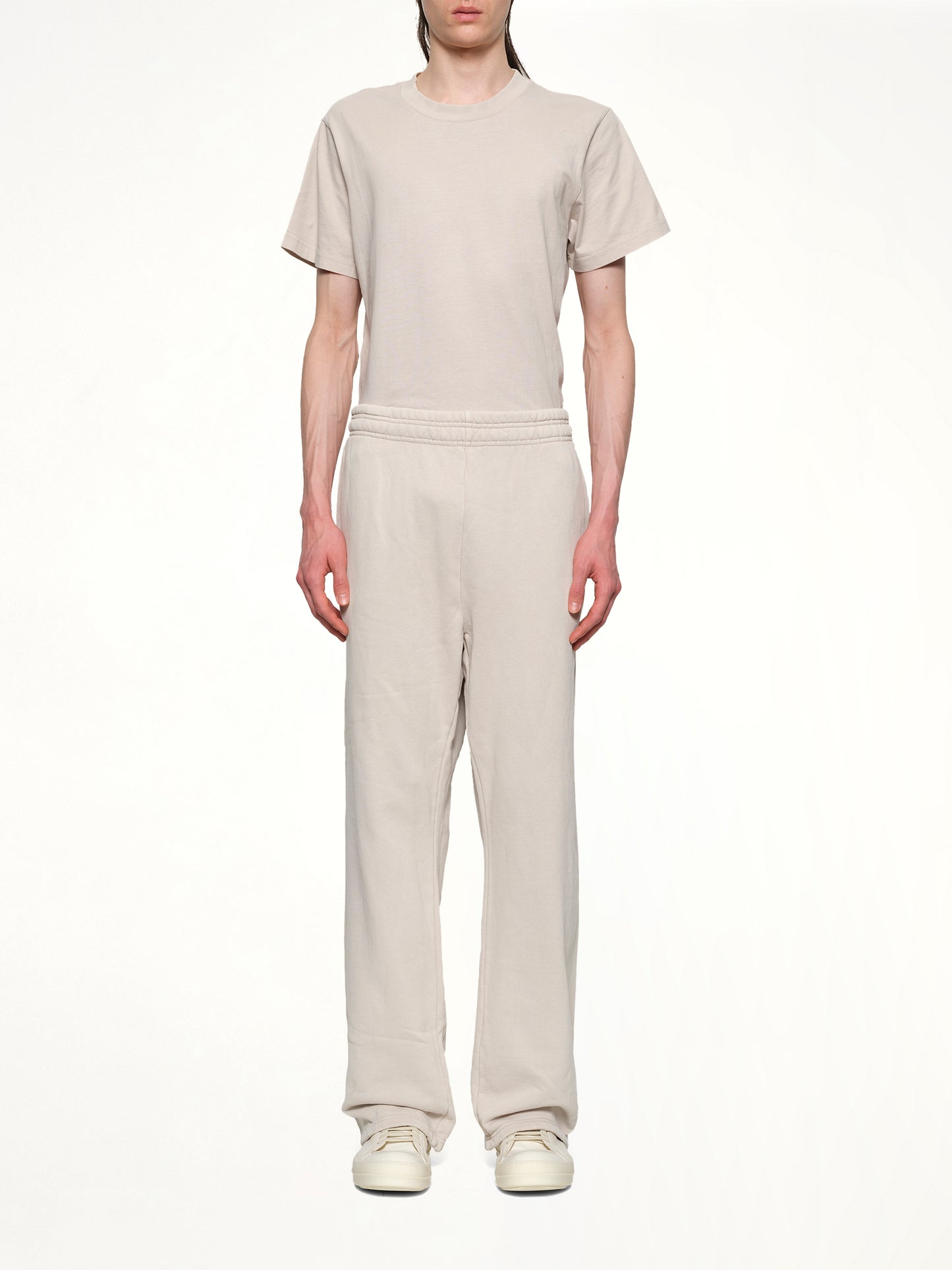 Straight Leg Sweatpants in Off White