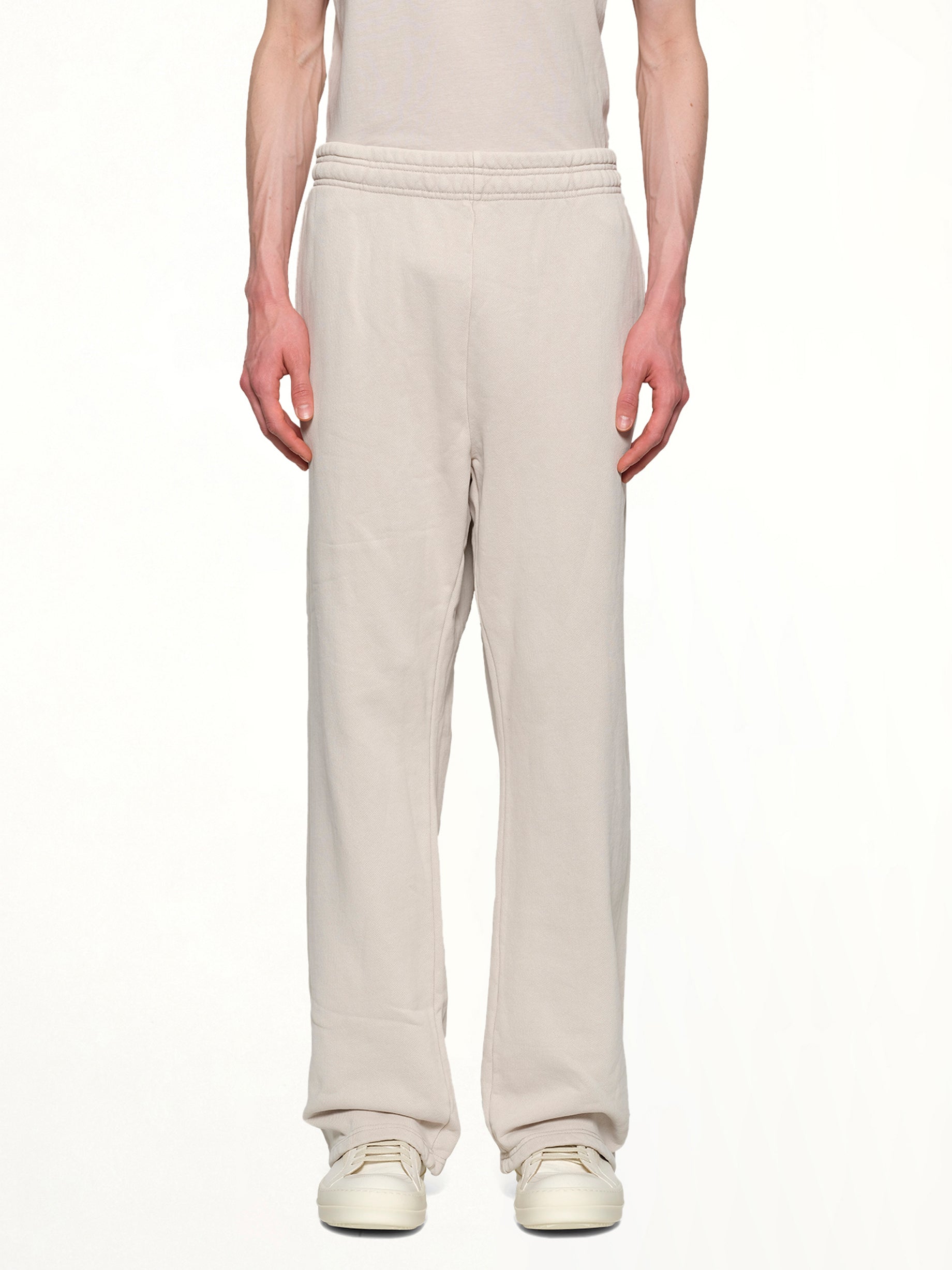Straight Leg Sweatpants in Off White