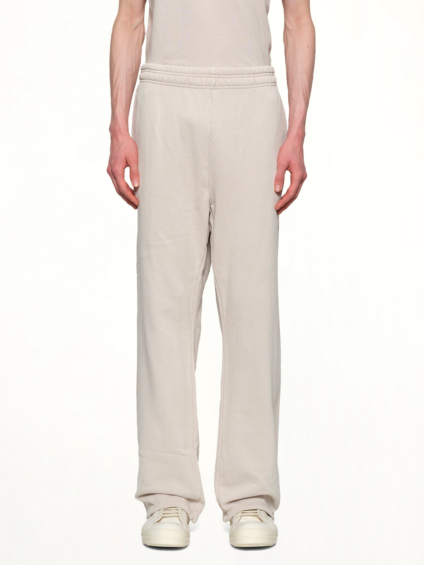 Straight Leg Sweatpants in Off White