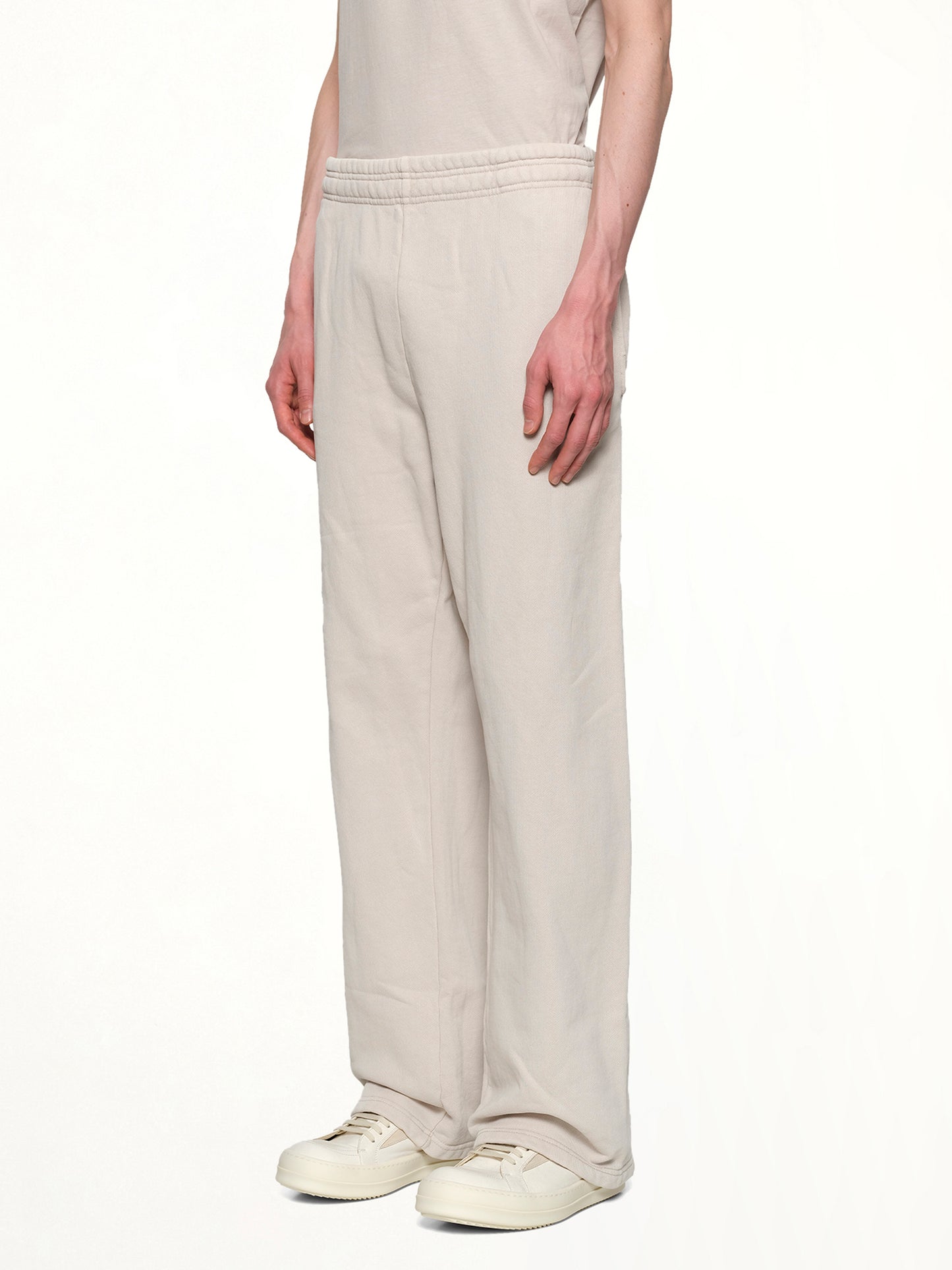 Straight Leg Sweatpants in Off White