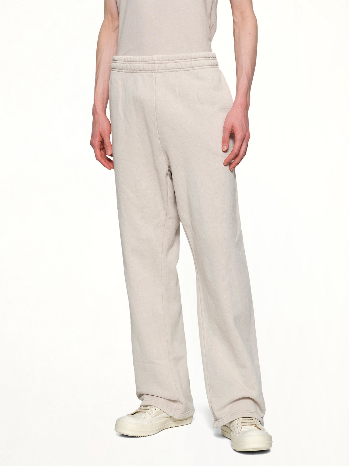 Straight Leg Sweatpants in Off White