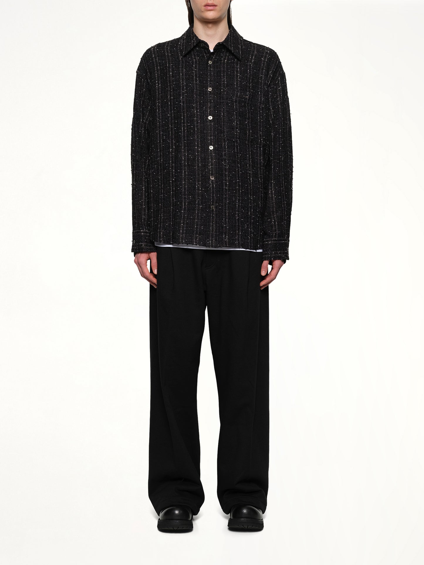 Tweed Shirt in Black