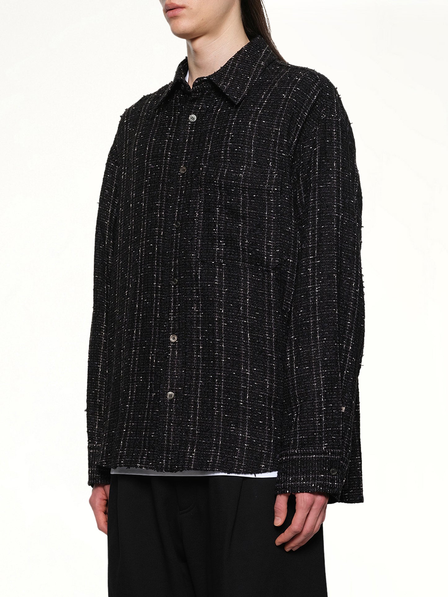 Tweed Shirt in Black
