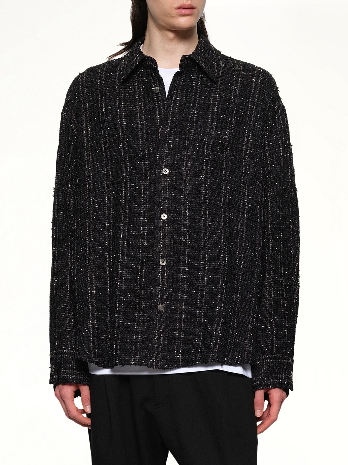 Tweed Shirt in Black