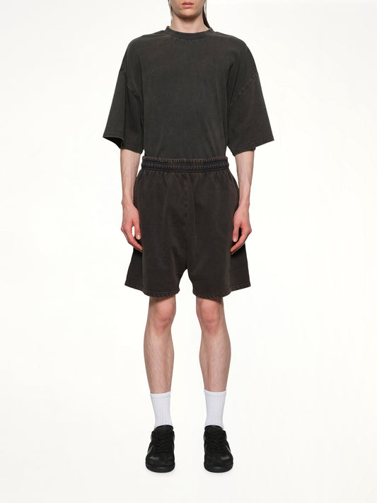 Standard Sweatshorts in Washed Black