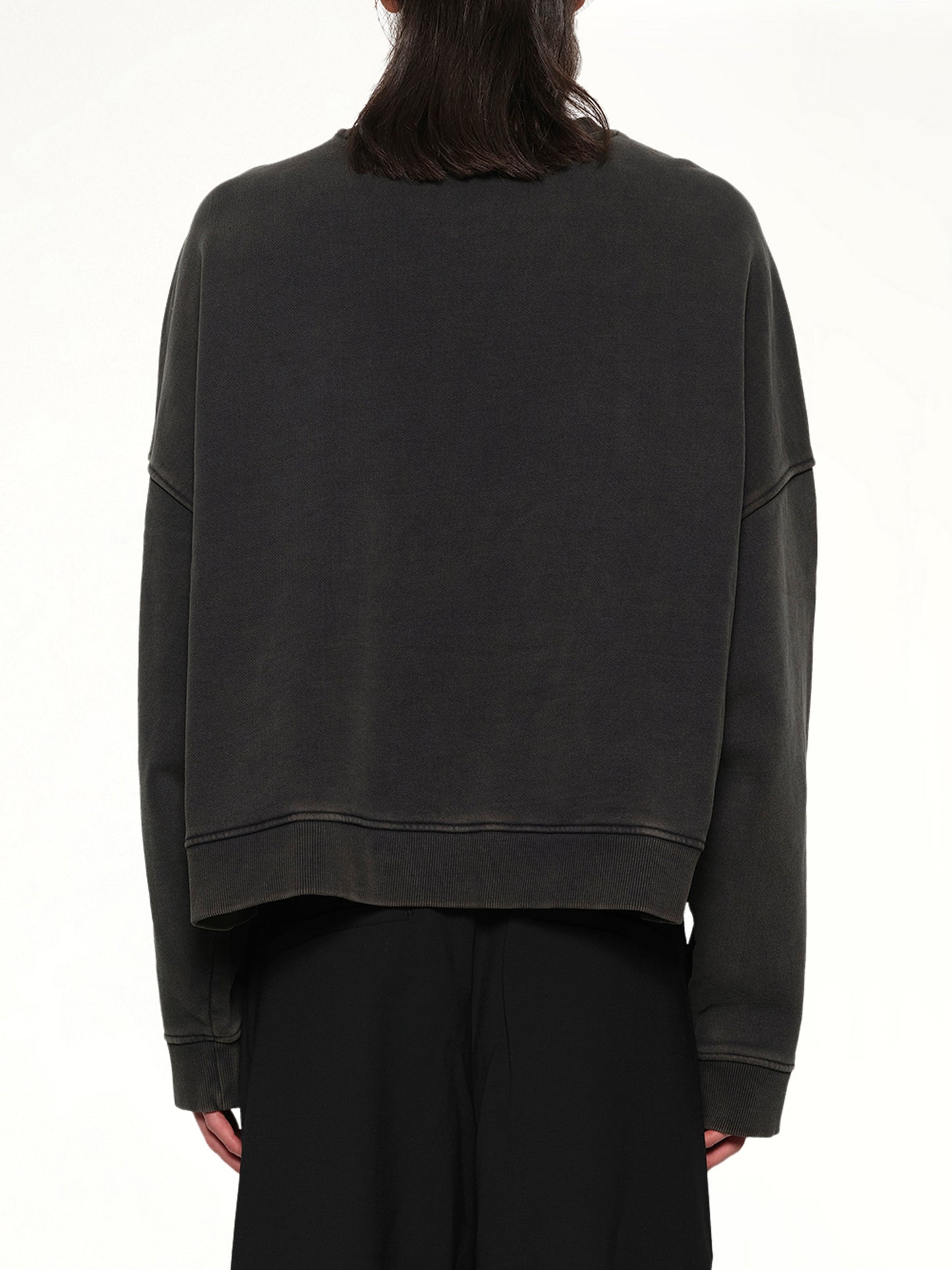 Box Crewneck in Washed Black