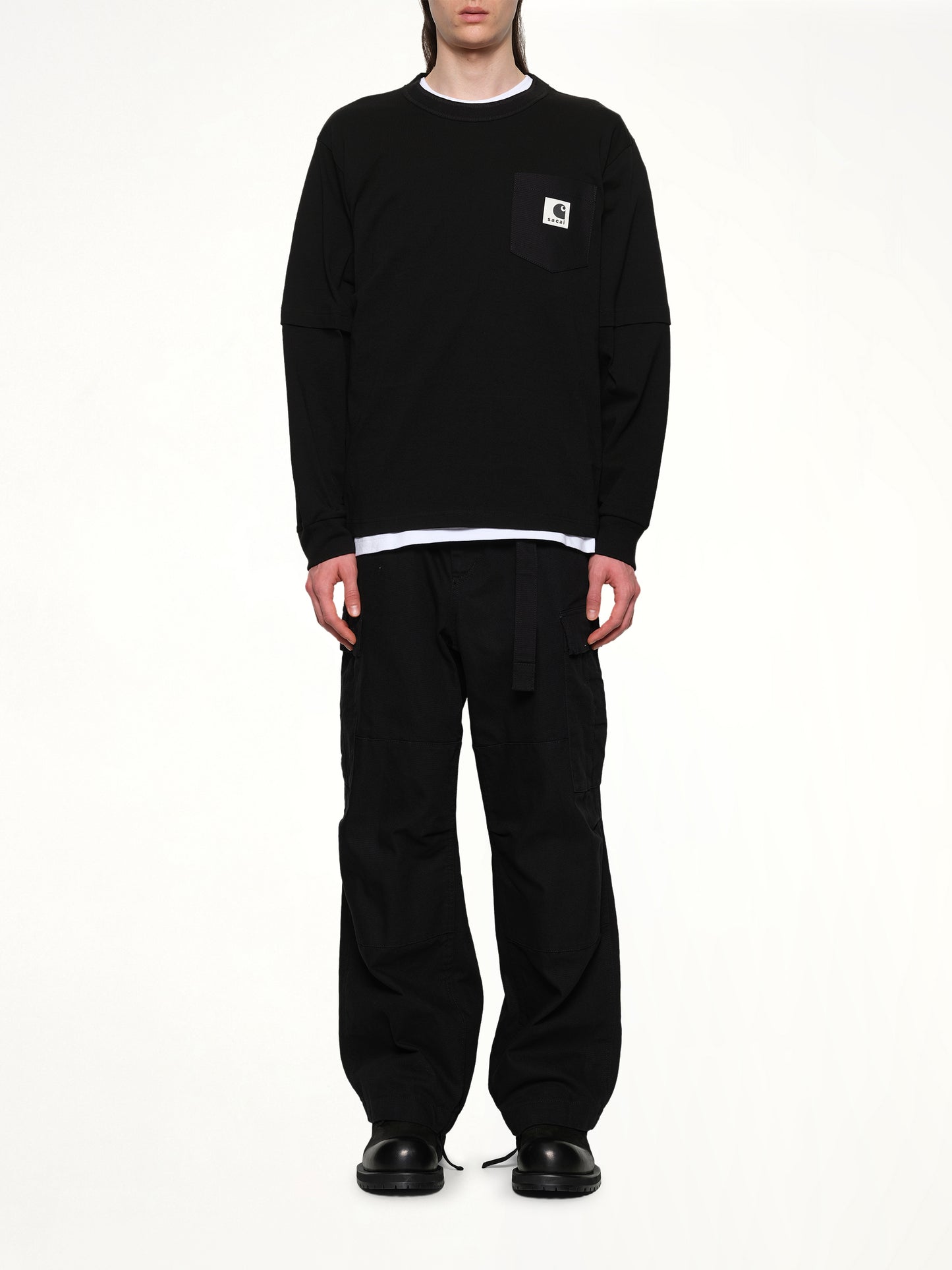 Carhartt WIP Cotton Jersey L/S T-Shirt in Black