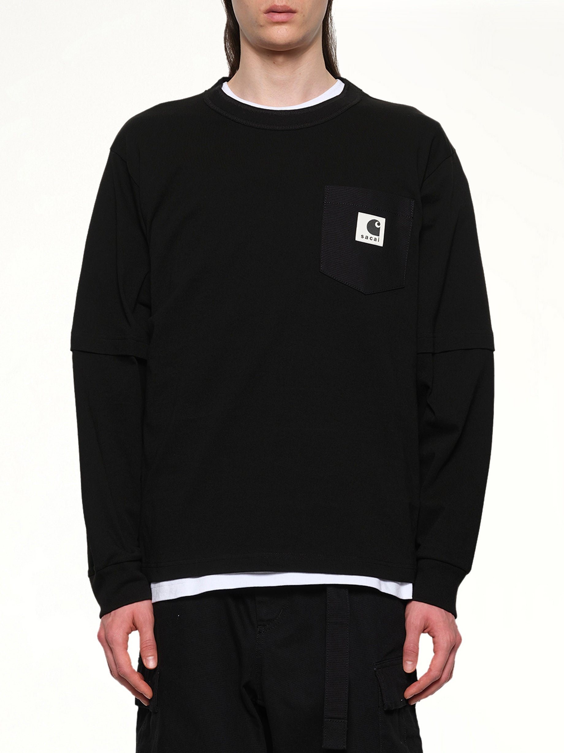 Carhartt WIP Cotton Jersey L/S T-Shirt in Black