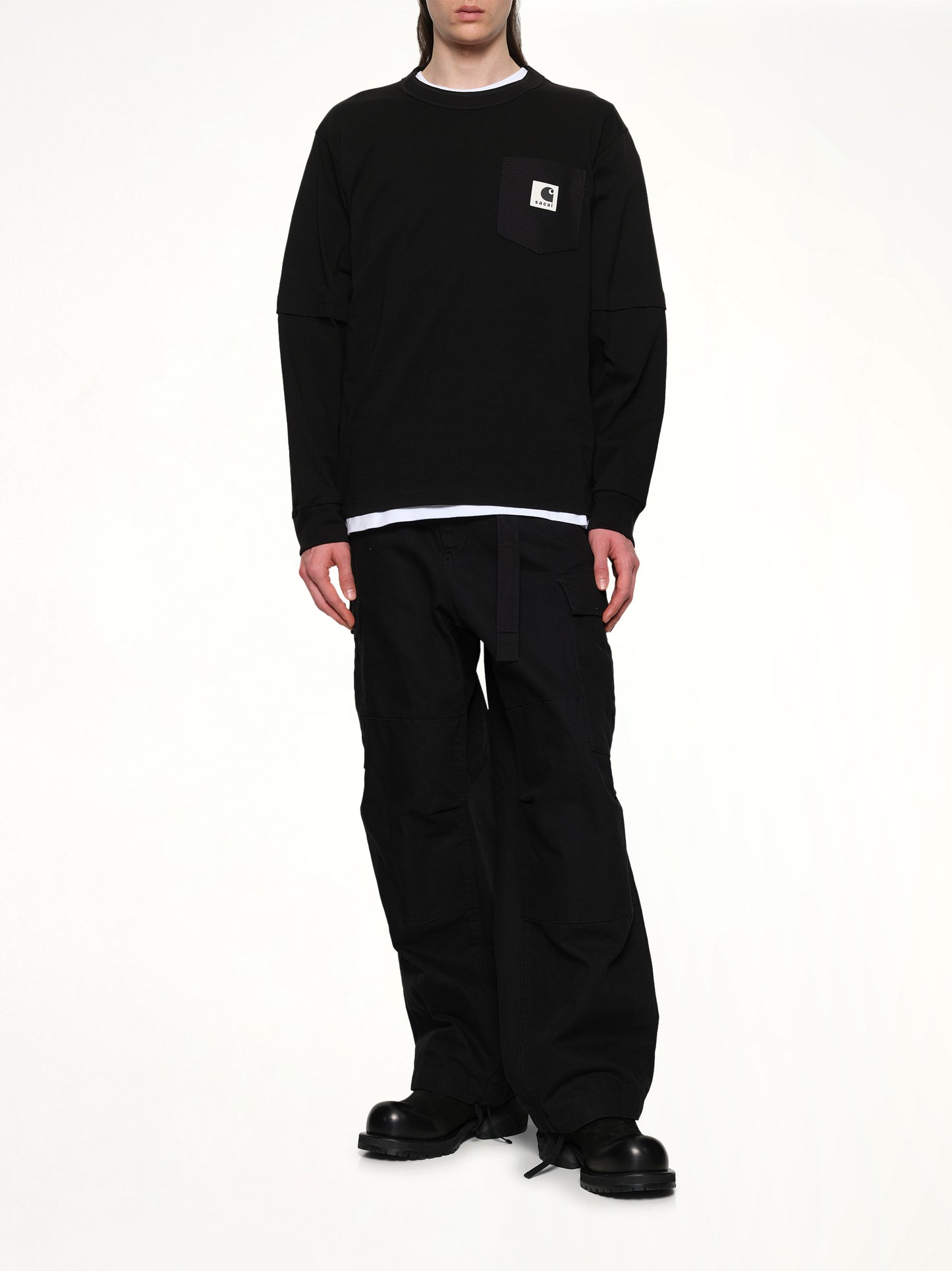 Carhartt WIP Cotton Jersey L/S T-Shirt in Black