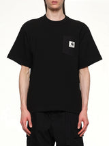 블랙 Carhartt WIP 코튼 저지 티셔츠