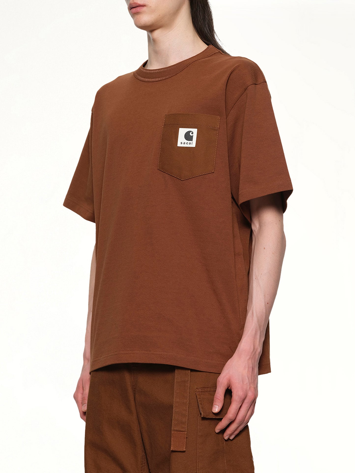 Carhartt WIP Cotton Jersey T-Shirt in Dark Beige