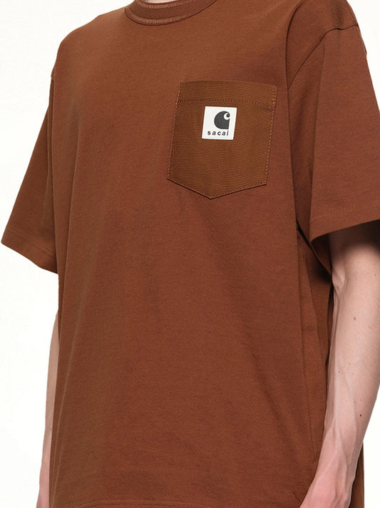 Carhartt WIP Cotton Jersey T-Shirt in Dark Beige