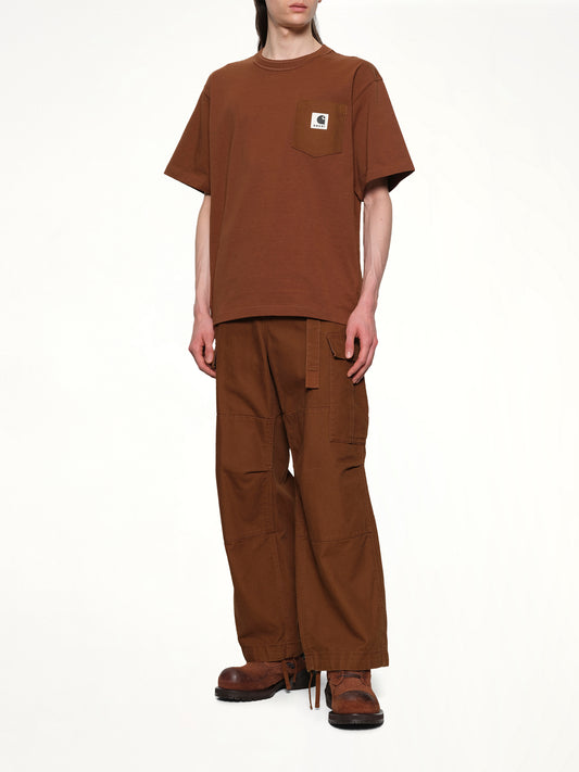 Carhartt WIP Cotton Jersey T-Shirt in Dark Beige
