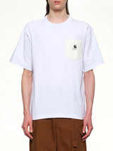 화이트 Carhartt WIP 코튼 저지 티셔츠