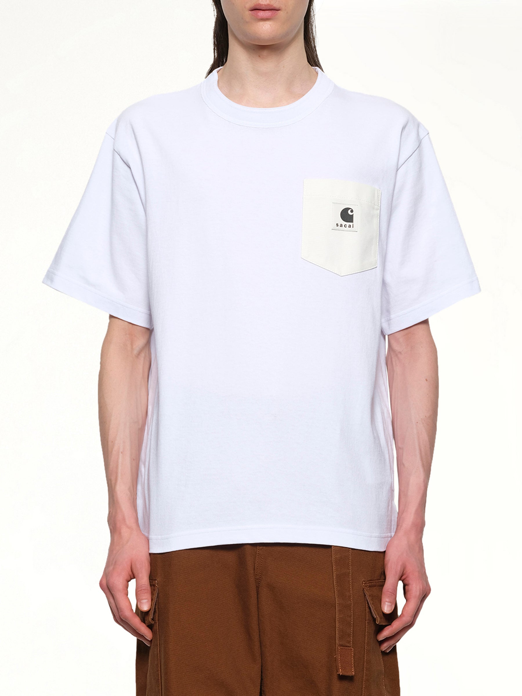 화이트 Carhartt WIP 코튼 저지 티셔츠