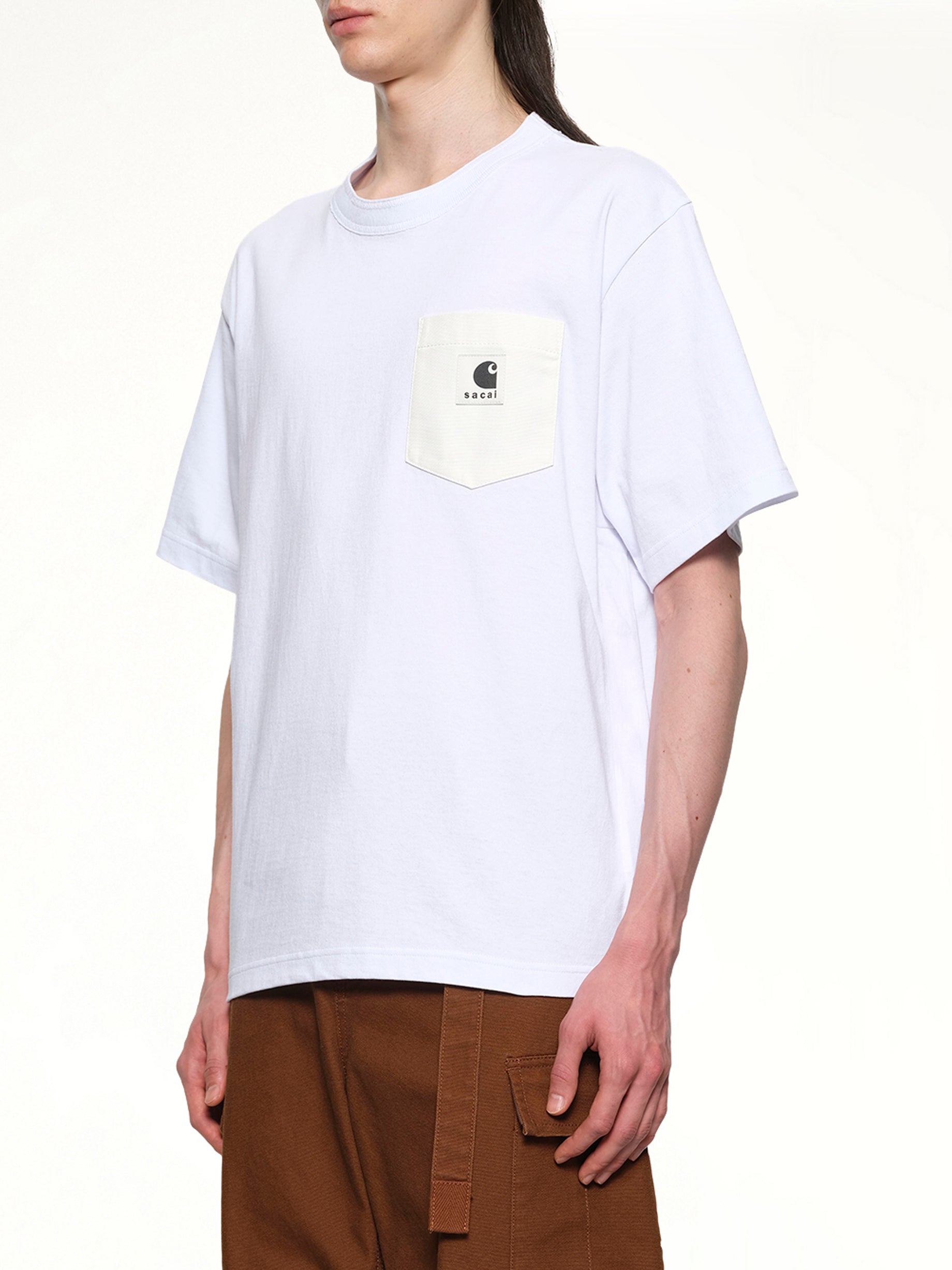 화이트 Carhartt WIP 코튼 저지 티셔츠