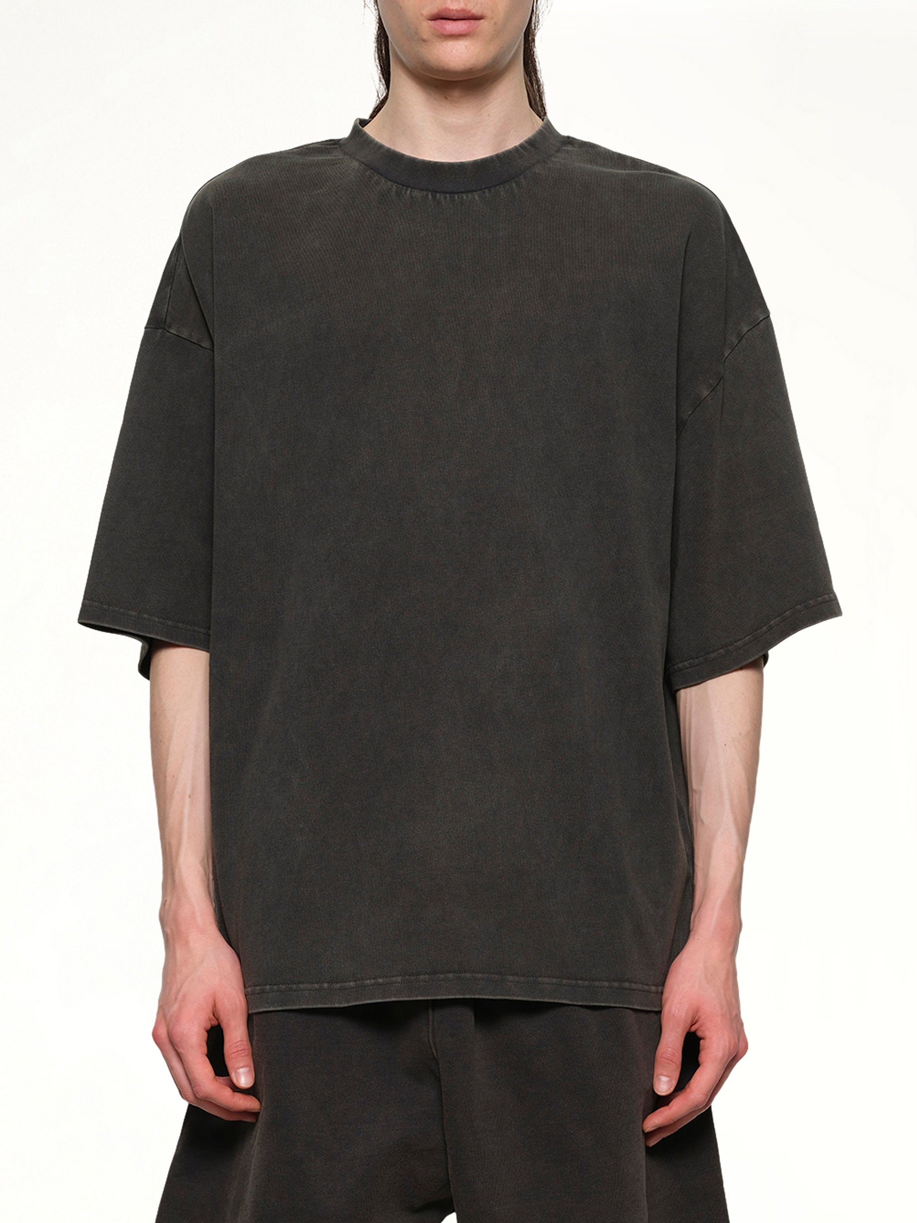 Heavy Boxy T-Shirt in Washed Black
