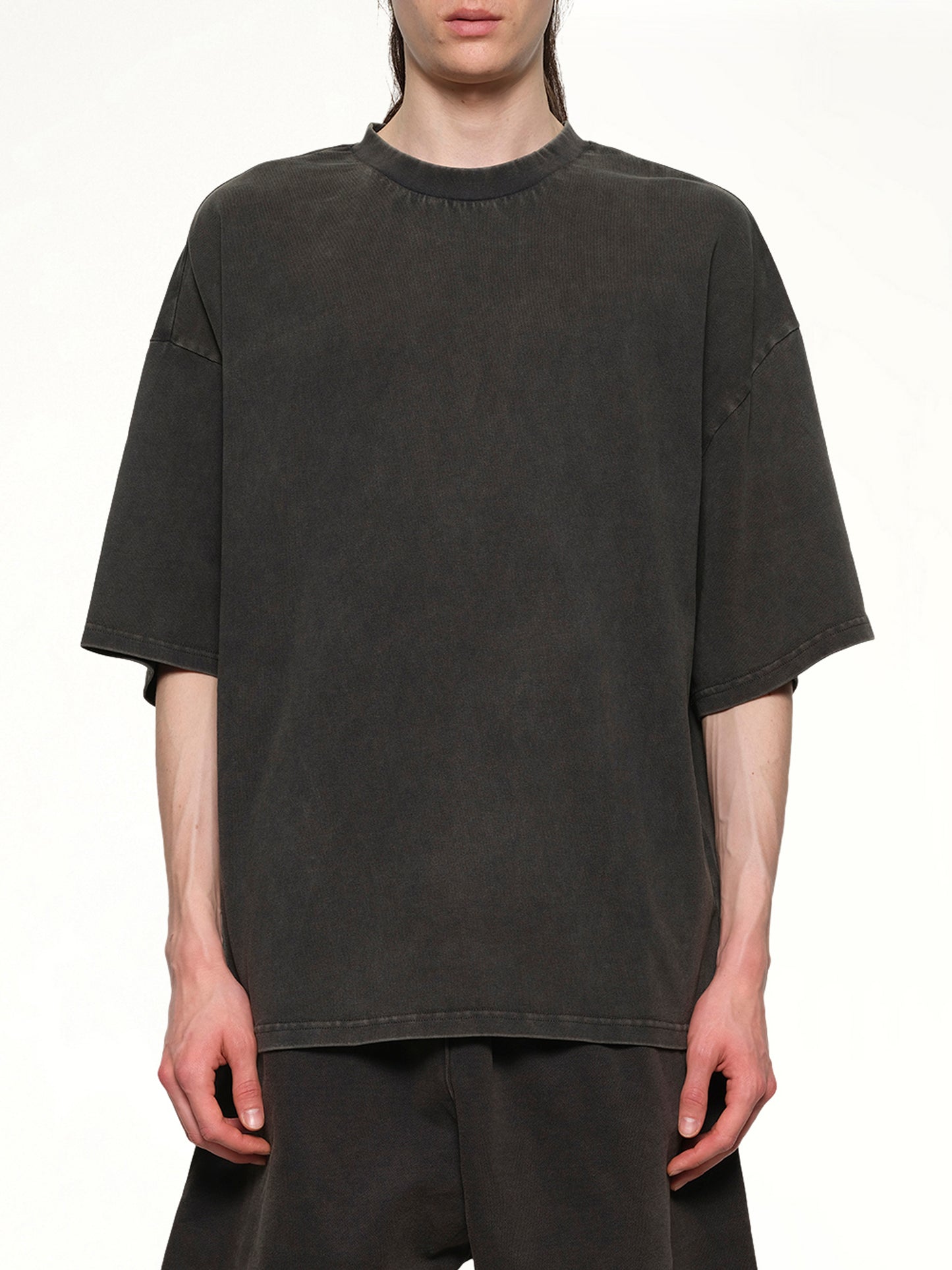 Heavy Boxy T-Shirt in Washed Black