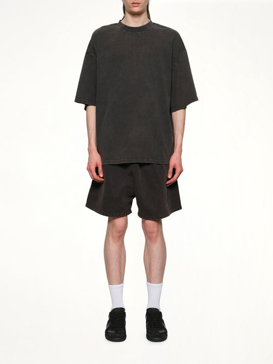 Heavy Boxy T-Shirt in Washed Black