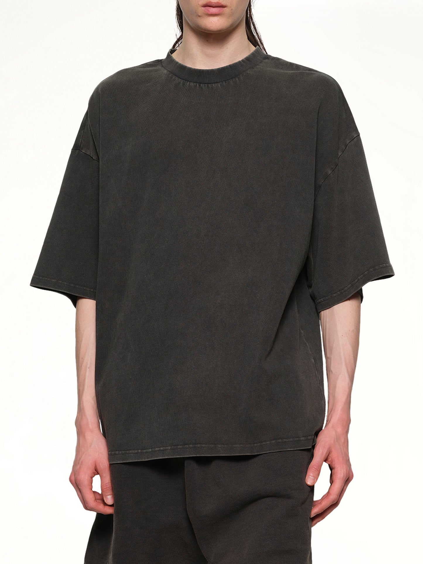 Heavy Boxy T-Shirt in Washed Black