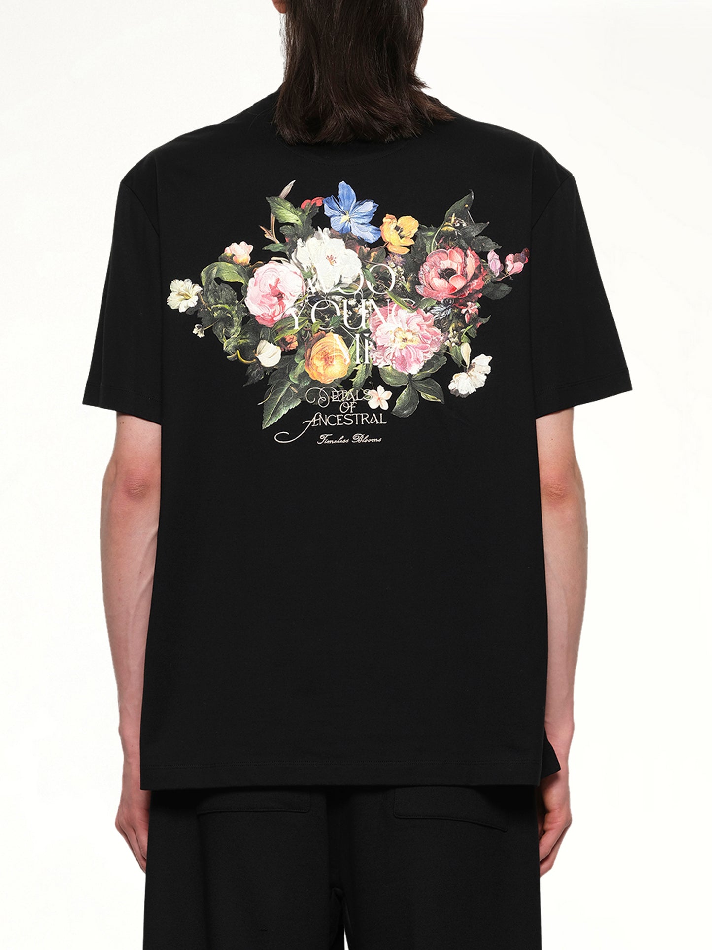 Flower Petal T-Shirt in Black
