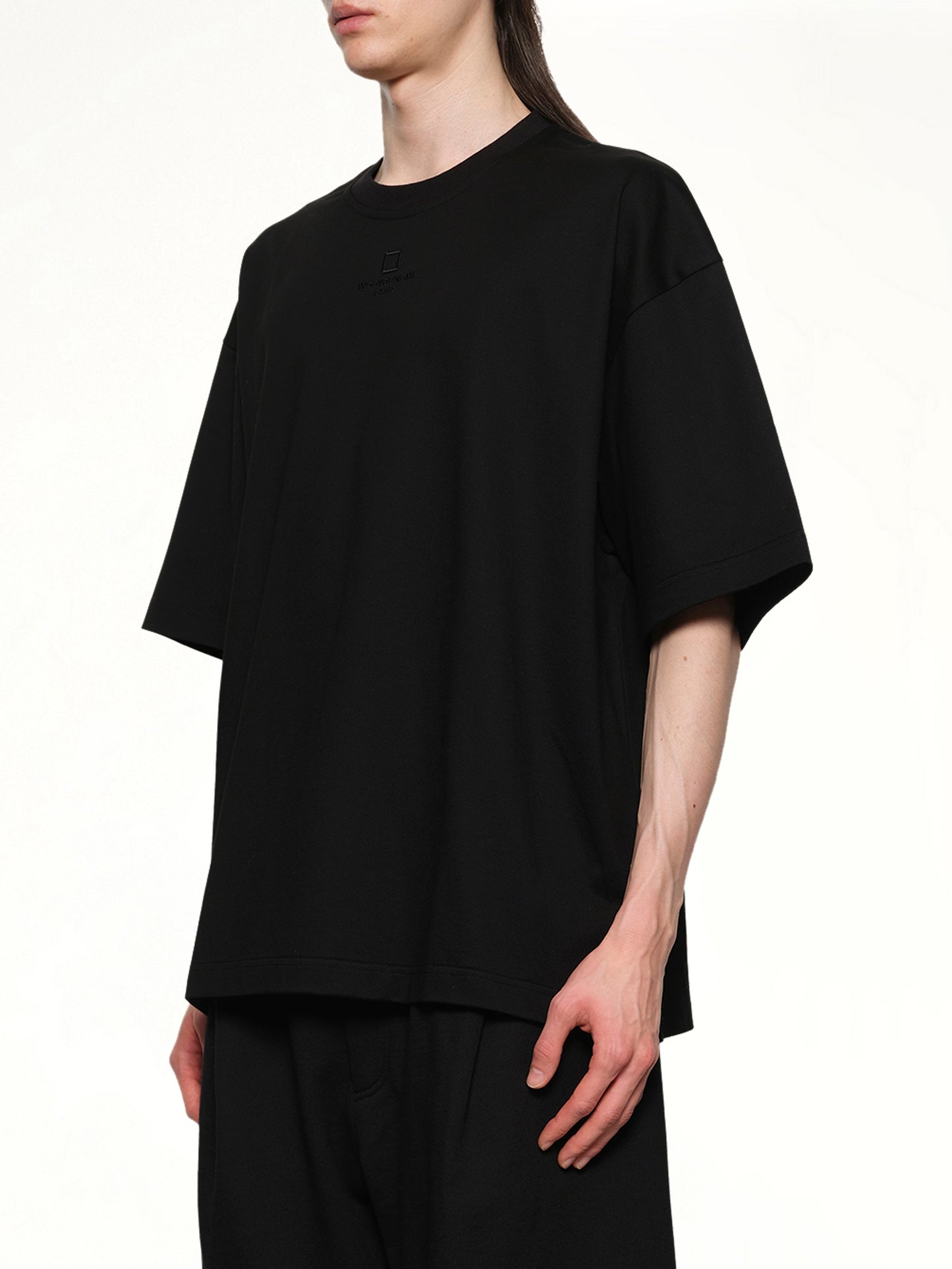 Square Embroidery T-Shirt in Black