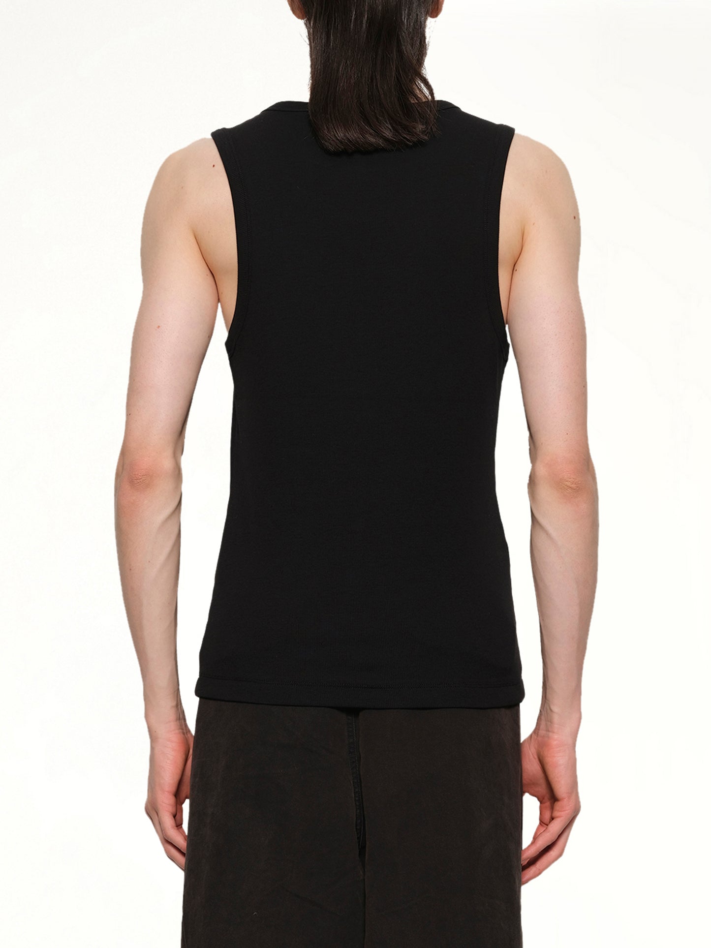 Rib Tank Top in Black