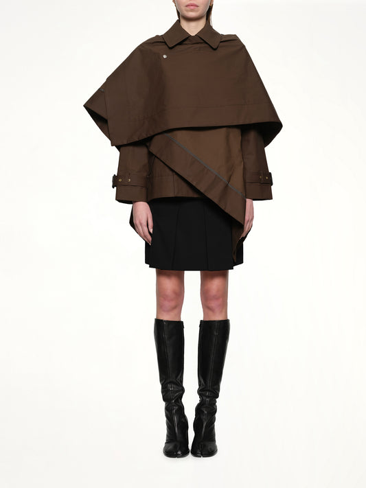 Cotton Gabardine Jacket in Brown